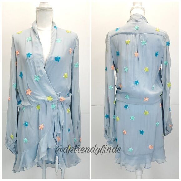 Rococo Sand Georgette Sequined Tunic Mini Dress - Picture 4 of 13
